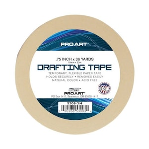 Nastro sottile ARTIST TAPE 3/4" Nastro in carta da disegno per console, nastro per mascheratura, rotolo da 36 metri