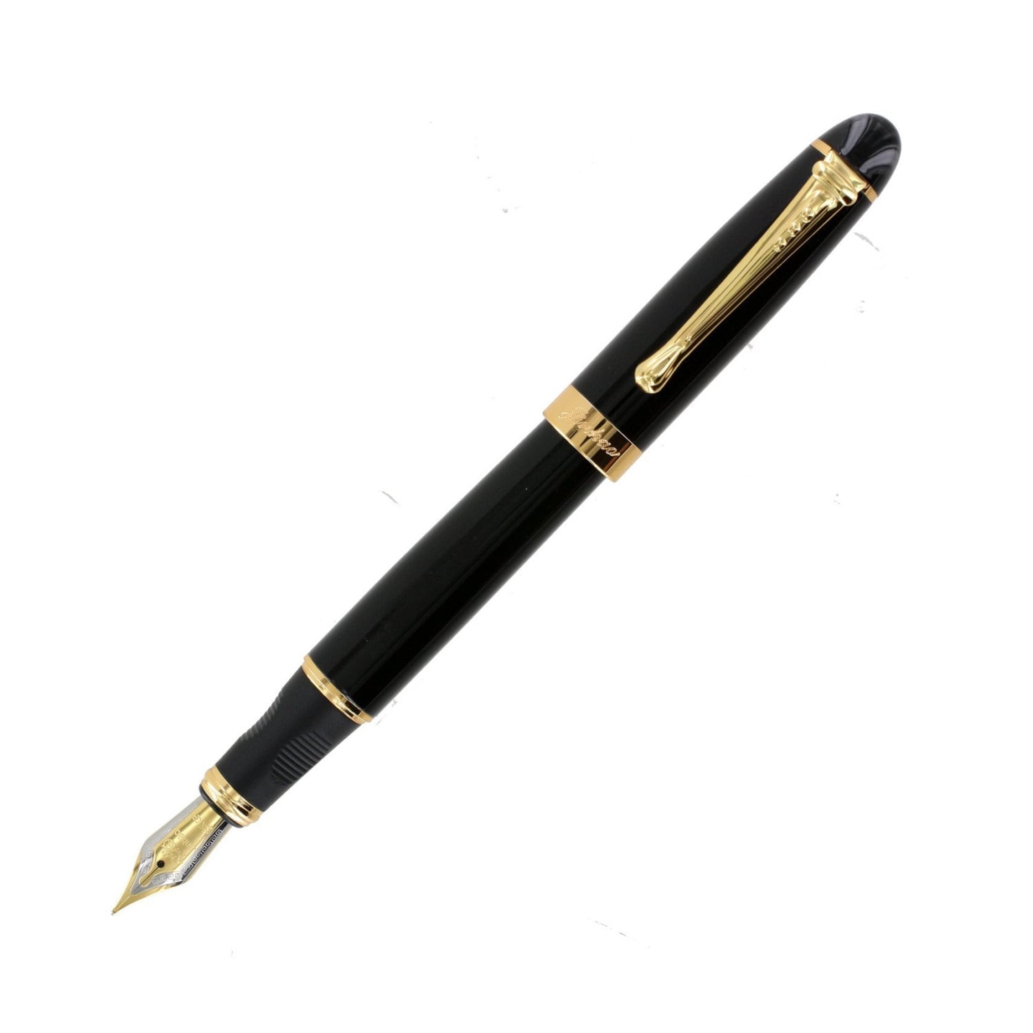 万年筆、18Kゴールドペン先、黒万年筆、筆記用、書道、描画