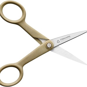 Fiskars ReNew Recycled Micro Tip Fabric Scissors, Shears 5 Inch; Sewing Quilting Embroidery Dressmaking Sharp Fiskars 5" Micro-Tip Scissors