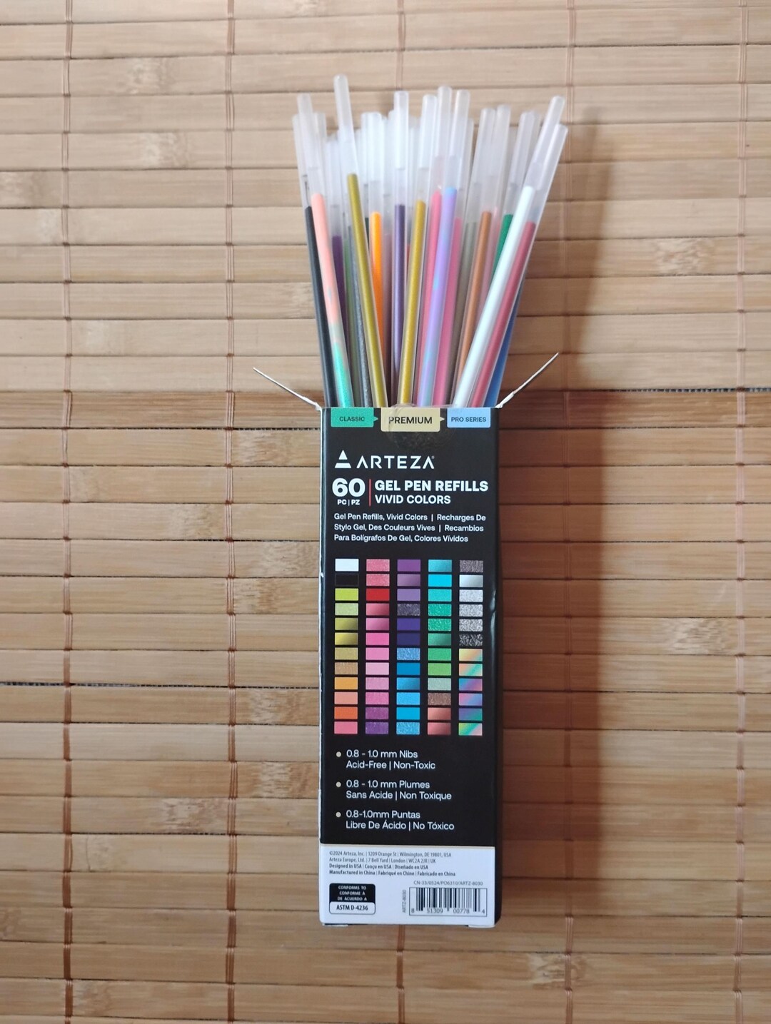 Metallic Ink Refills 60 Gel Ink Refills for Gel Pens Glitter, Metallic, Neon, Pastel, Swirl ...