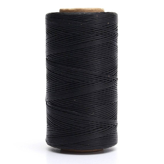 Black Leather Sewing Nylon Waxed Thread, Cord, String 1 Mm, 260m