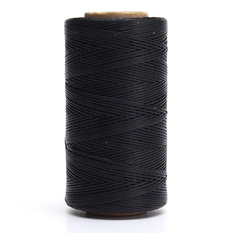 Black Leather Sewing Nylon Waxed Thread Cord String 1 mm Etsy