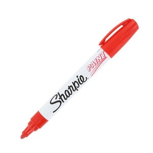 Sharpie Red Paint Marker Medium Point Oil Based. Drawing, Packing and Shipping, Sharpie Arts Crafts