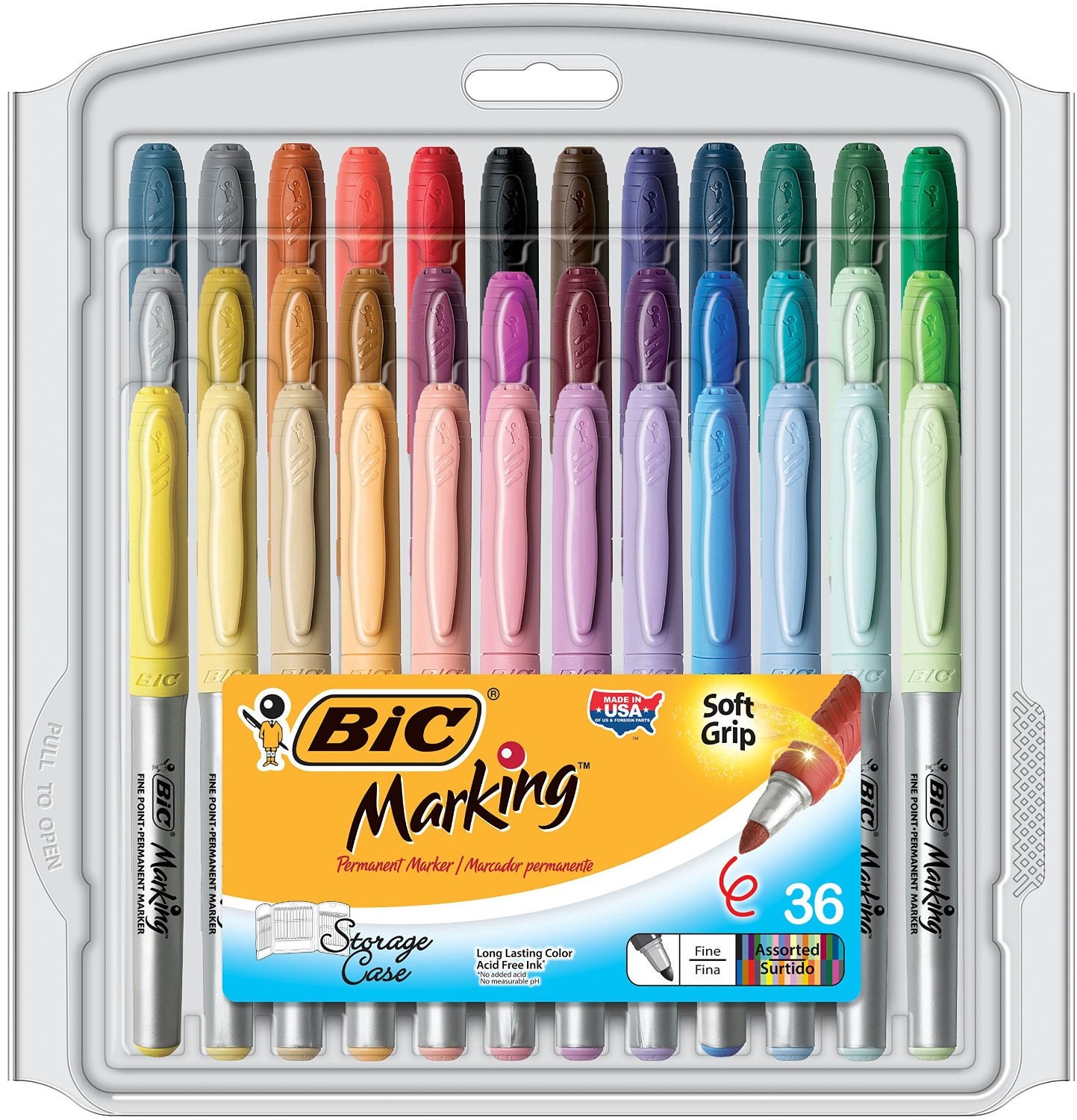 BIC Marking Textile Ultra Fine Permanent Markers - Black, Pack of 2 BIC