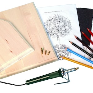 Brandstifte, Muster, Farbstifte & Anleitung für Anfänger, Brandmalerei-Set, Pyrographie-Werkzeug, Lederhandwerk Woodburner Detailer Kit