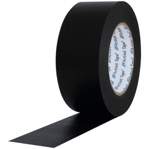 Nastro adesivo per mascheratura per console in cartone piatto stampabile nero ARTIST TAPE, rotolo da 60 iarde x 1 pollice