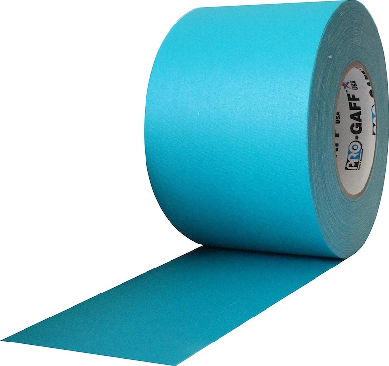 Extra Wide Teal Gaffer Tape 4in x 55yd Heavy Duty Pro Grade Gaffer's Non-Reflective, Waterproof, Multipurpose Tape image 1