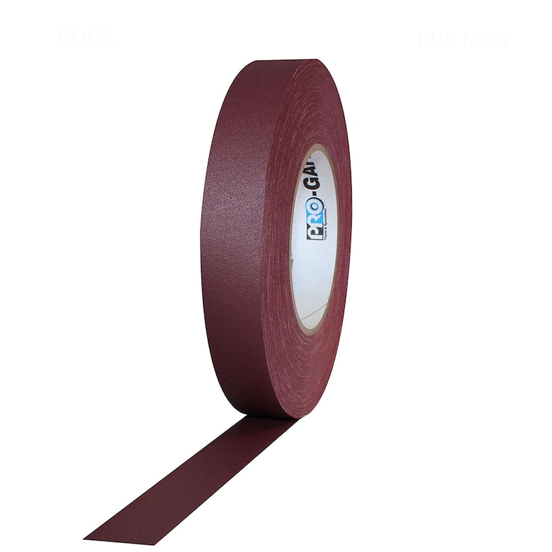 Burgundy Red Gaffer Tape 1inx55yd Heavy Duty Pro Grade Gaffer's Non-Reflective, Waterproof, Multipurpose Tape Stronger than Duct Tape image 1