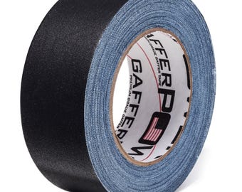 Black Heavy Duty Gaffer Tape; 2"x30y Professional Grade Gaffer's Non-Reflective, Waterproof, Multipurpose Tape Stronger than Duct Tape