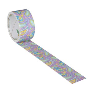 Lila Paisley Gewebeband, 48 mm x 9 Meter Dekoration, Geschenkverpackung, Planer, Scrapbooking, Kartenherstellung, Prägung
