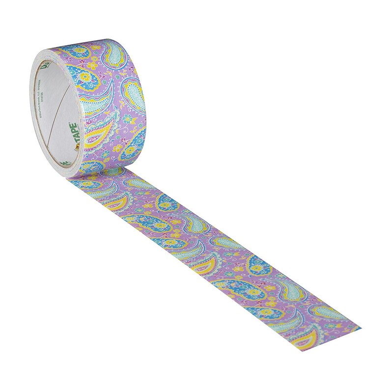 Purple Paisley Duct Tape, 1.88 48mm x 10 Yards 9 Meters Decorations, Gift Wrapping, Planners, Scrapbooking, Card Making, Embossing image 1
