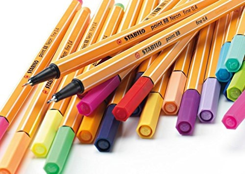 Fineliner - Stabilo Point 88 - Wallet of 25 - Assorted Colors