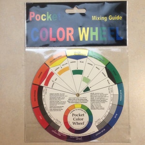 Roda de cores de bolso para artistas, guia de mistura; ótimo para combinar cores em pinturas, trabalhos com miçangas e qualquer projeto de artesanato e arte que envolva cores.