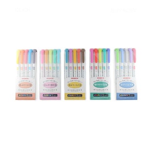 25 Zebra Mildliner Highlighters, Japanese Import; Kawaii Cute Pens; Zebra All Colors Highlighter Mildliner, Marker