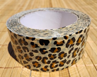 Leopard Print Duct Tape, 1.88&quot; (48mm) x 10 Yards (9 Meters) Decorations, Gift Wrapping, Planners, Scrapbooking, Card Making, Embossing
