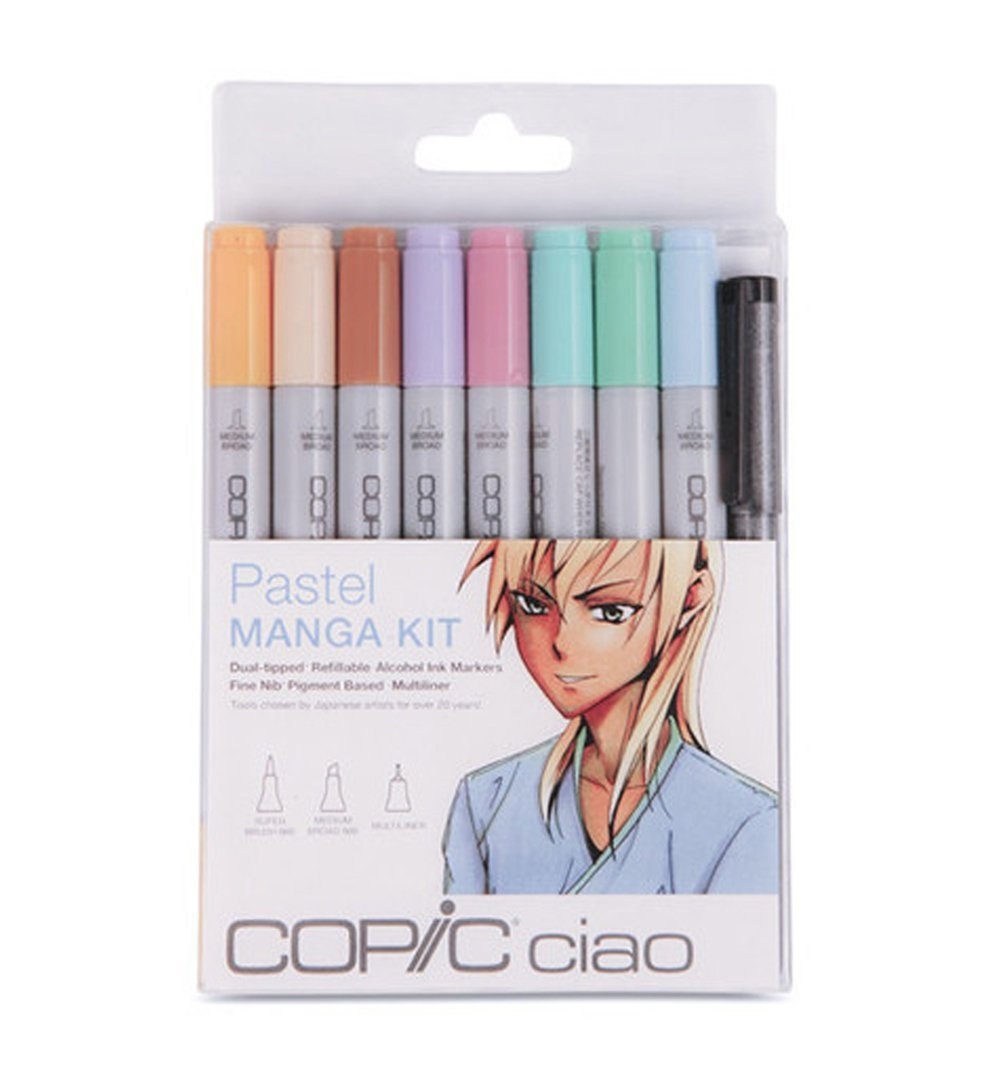 Copic Manga Pastel Markers Copic Manga Set of 9 | Etsy