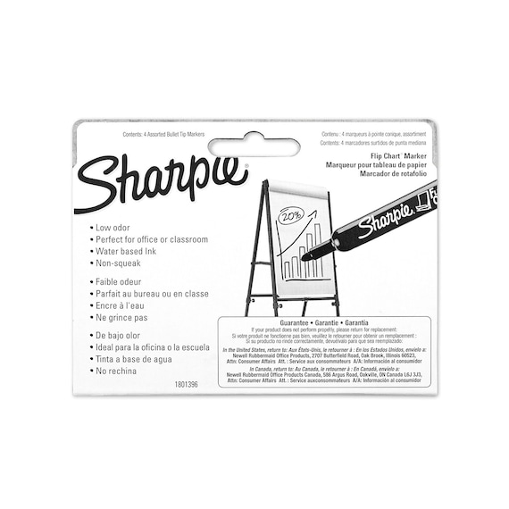  SHARPIE Flip Chart Markers, Bullet Tip, Assorted Colors, 8 Pack  : Permanent Markers : Office Products