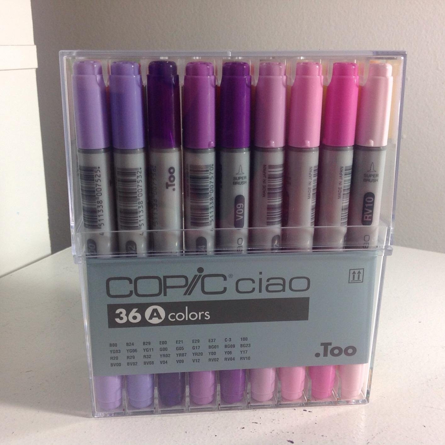 36 Copic Markers Ciao Artist Set A; Copic Ciao Drawing Set