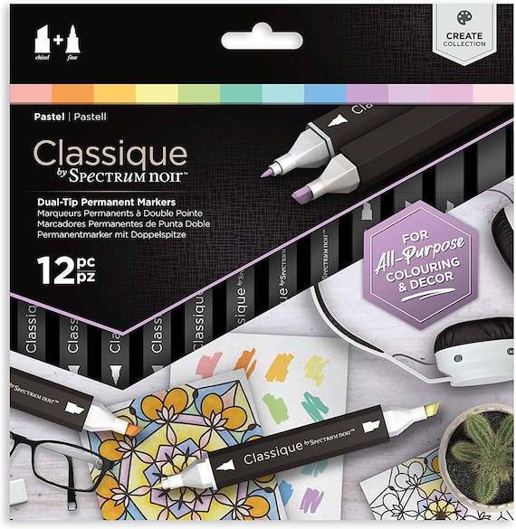 12 Spectrum Noir Markers Pastels Alcohol Markers, Pens Pastel Set  Illustration, Drawing, Blending, Shading, Rendering, Arts, Craft 