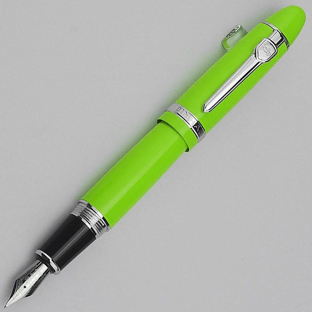 Fountain Pen Classic Heavy Green Le Stylo à Encre, Medium Nib Silver ...