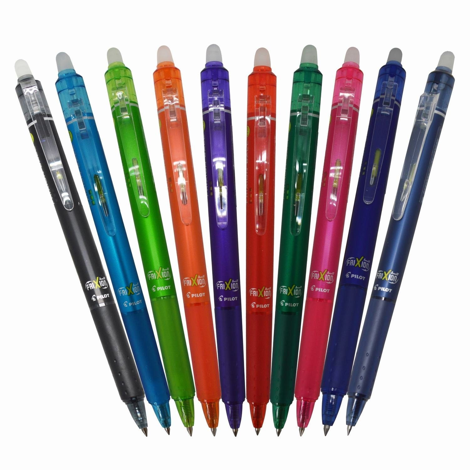 20 Pilot Frixion Erasable Gel Ink Pens, Ball Slim Retractable, Extra Fine  0.38 Mm, 20 Colors Pilot Erasable Frixion Pen, Marker 