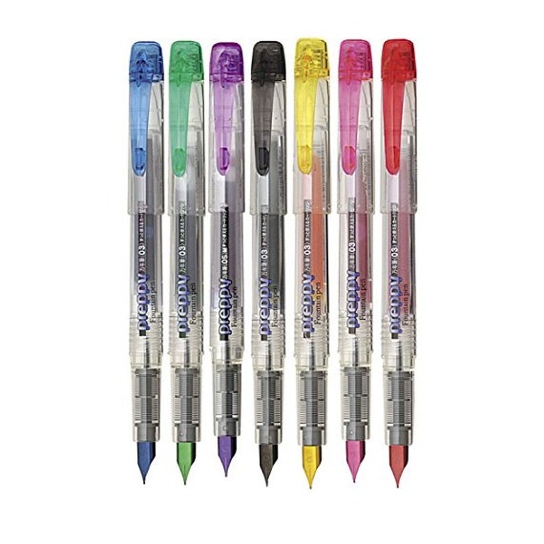 7 Preppy Fountain Pens 0.3 Fine Nib Platinum Fountain Pen Etsy