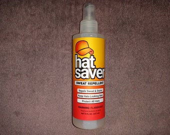 Hat Saver, Stain Protection, Sweat, Water, Dirt, and Oil Repellant, 8oz, DHS001; Baseball Caps, Golf, Straw, Tennis, Cowboy Hats Protector