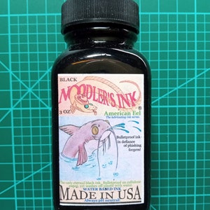 Black Noodler&#39;s American Eel Fountain Pen Ink; Bulletproof Noodlers Black Ink, 19207