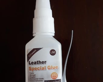 Clear Leather Glue, Specialized Adhesive for Leather Craft, Shoe Repair, Furniture Upholstery, Clothing Bags Seats Sofa DIY Craft,  Washable
