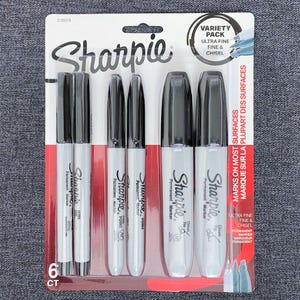 6 Sharpie Markers Variety Pack, Ultra-Fine, Chisel Tip, And Fine Point Set 2135318