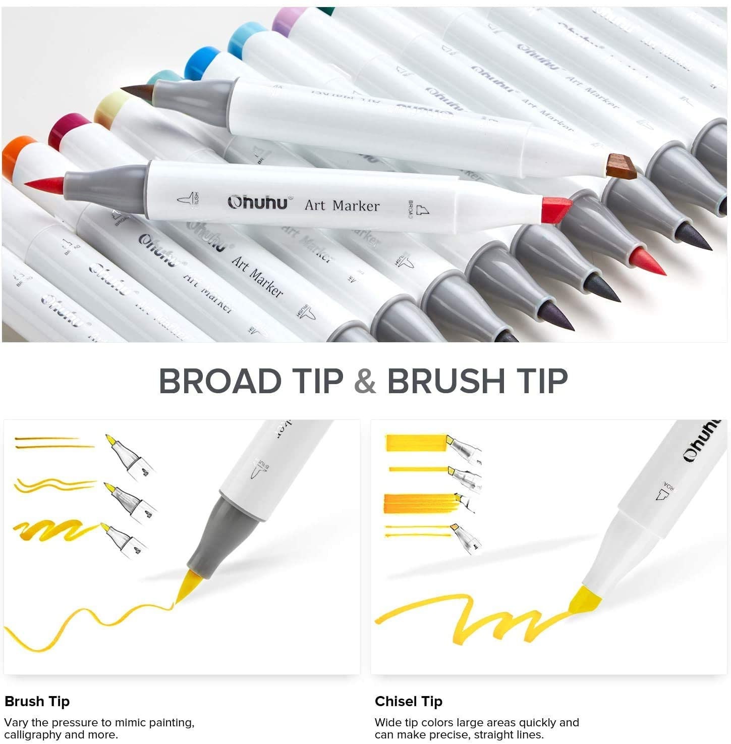 Paper Mate Flair DUAL Felt Tip Pens, 16 Count, Assorted Colors - Brush & Medium (0.7mm) Tips