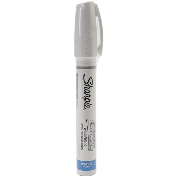 Sharpie Cartel Pintura Blanco Marcador Medio Punto Archivo Calidad
