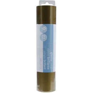 Gold Glossy Permanent Vinyl, Self-Adhesive; Decals, Labels, etc. For Cricut, Silhouette, or cut by hand; 9&quot; x 10&#39; Vinyl Sheet, Roll