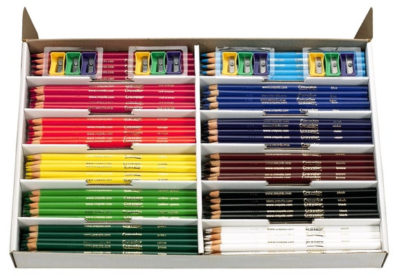 24 Bright Colored Pencils Vibrant Pre-Sharpened Drawing School Kids  Coloring Art