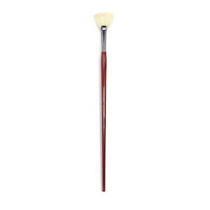 Connoisseur White Hog Bristle Paint Brush #2, Fan. Maximum color load. Perfect for Oils and Acrylics  Art, Painting, Watercolor, Face Paint.