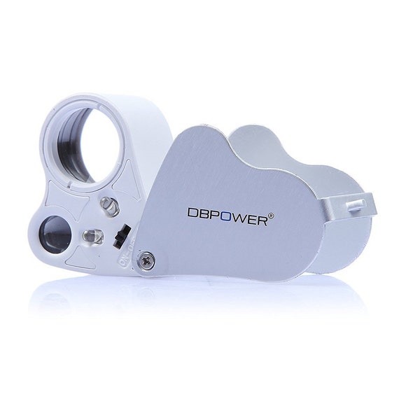 Illuminated Dual Power LED Loupe 20X 40X Magnifier NIB