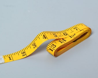 120 Inch, 300 cm Yellow Soft Tape Measure, Measuring Tape; Sewing, Seamstress, Tailor Cloth Flexible Ruler Tape