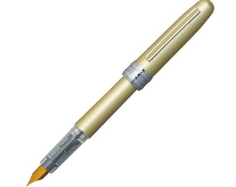 Pluma estilográfica Plaisir de platino amarillo, punta mediana, pluma de tinta para escribir, caligrafía, dibujo y entintado.
