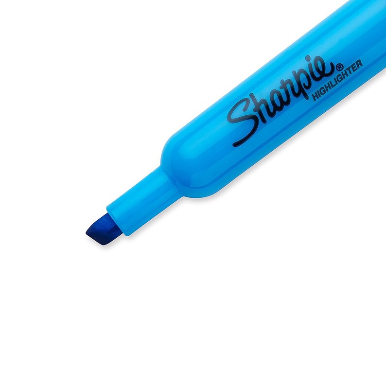 Sharpie Accent Tankstyle Fluorescent Blue Highlighters. Set Etsy