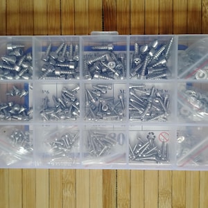 12 Values M2 M3 M4 Metric Hex Socket Cap Head Self Tapping Screws with Flat Gasket Washers 480Pcs Assortment Kit