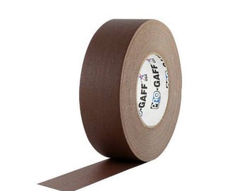 Brown Gaffer Tape; 2inx55yd Heavy Duty Pro Grade Gaffer's Non-Reflective, Waterproof, Multipurpose Tape; Stronger than Duct Tape