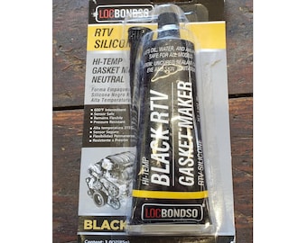 Sellador de silicona RTV negra, formador de juntas de silicona flexible para altas temperaturas, seguro para sensores, resistente al aceite, para uso automotriz, motor, caja de cambios y más, 3 oz