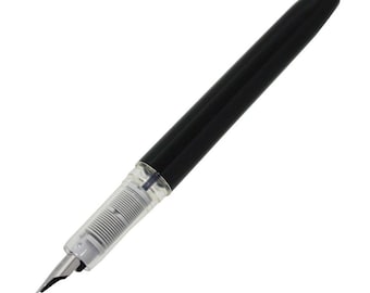 Black Platinum Plaisir Fountain Pen, Medium Nib Fountain Pen, Ink Pen for Writing, Calligraphy, Drawing, Inking