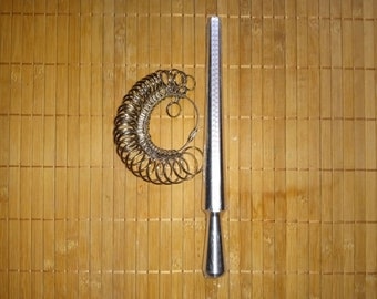 Ring Mandrel and Ring Sizer Guage Measurment Set; Sizes 2-15 us, 3-34 hk, eu 41-76, jp 1-34