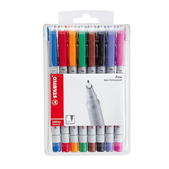 STABILO Ohpen idrosolubile penne 0.7mm. Set di 8 colori. Calligrafia,  Manga, Scrapbooking, adulto libro da colorare penne -  Italia