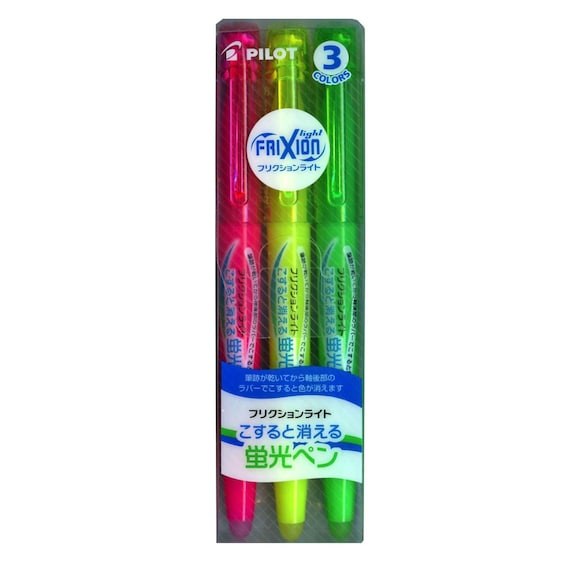 Pilot Frixion Erasable Highlighter, 3 Colors Japanese Import Coloring Bible  Study Journaling Planer Pens Markers Highlighters 