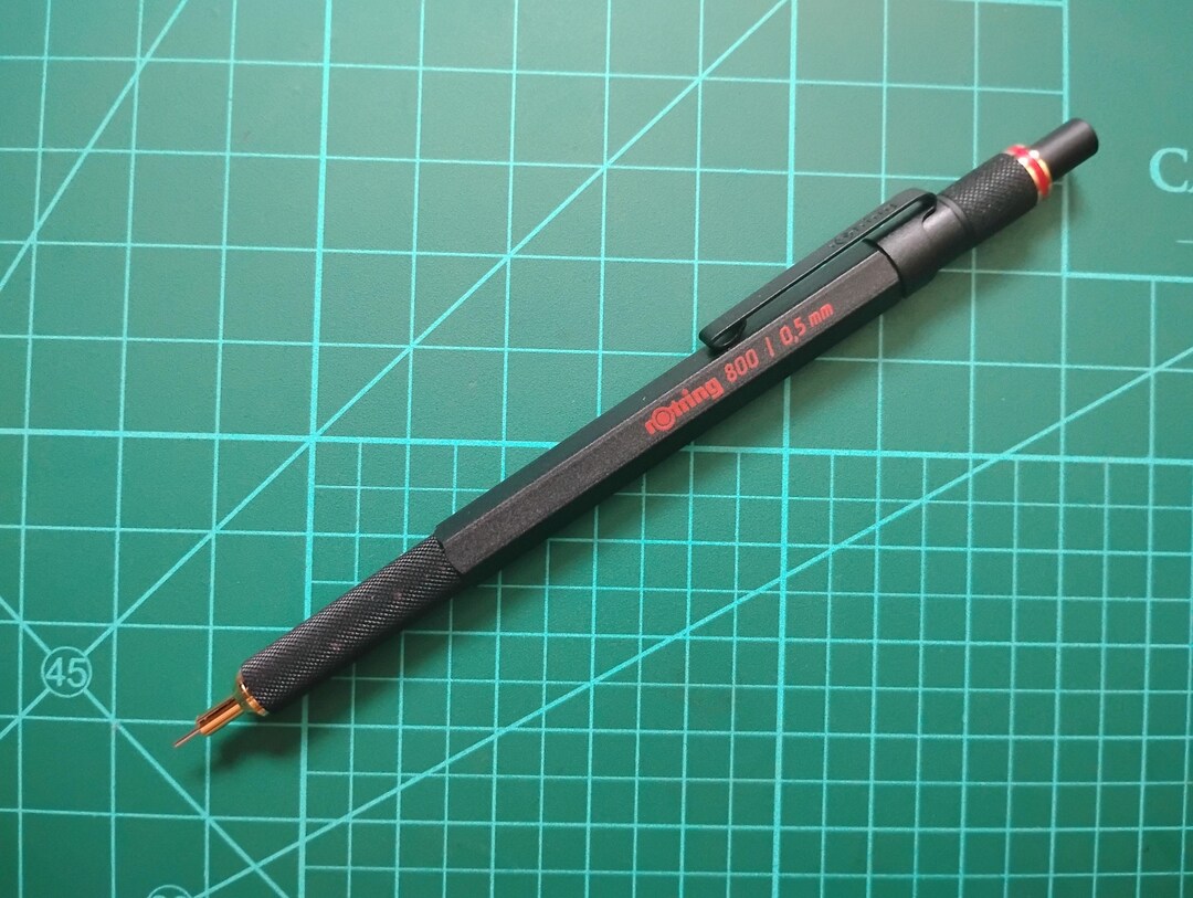 rotring800  0.5㎜　FULL L BLACK Rotring 800 Series Mechanical Pencil in Black - 0.5mm