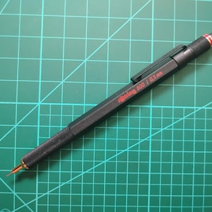 0.5mm rOtring 800 Mechanical Pencil, Retractable  Automatic Drafting Drawing Pencil, Black Metal Barrel 1904447