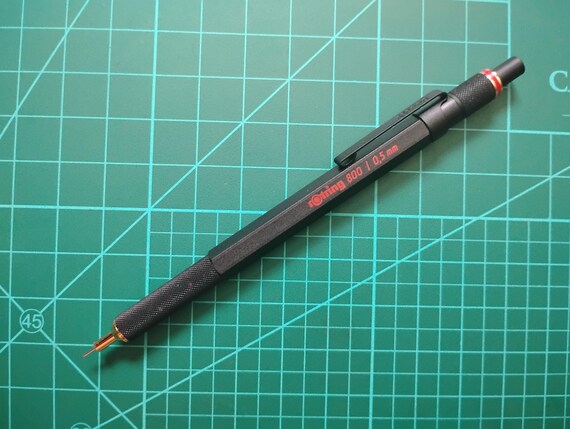 ROtring Portemine Rapid PRO 0.5mm - Corps Métallique - Mécanisme Laiton - Noir