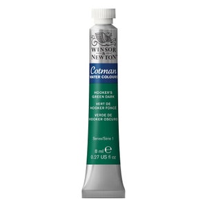 Green Dark Watercolor Paint, 8ml Paint Tube; Cotman Winsor & Newton Extra Fine Pro Watercolor Paint